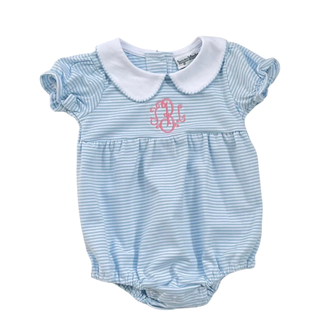 Knit Stripe Peter Pan Collar Bubble