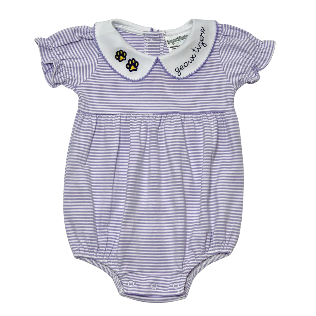 Knit Stripe Peter Pan Collar Bubble