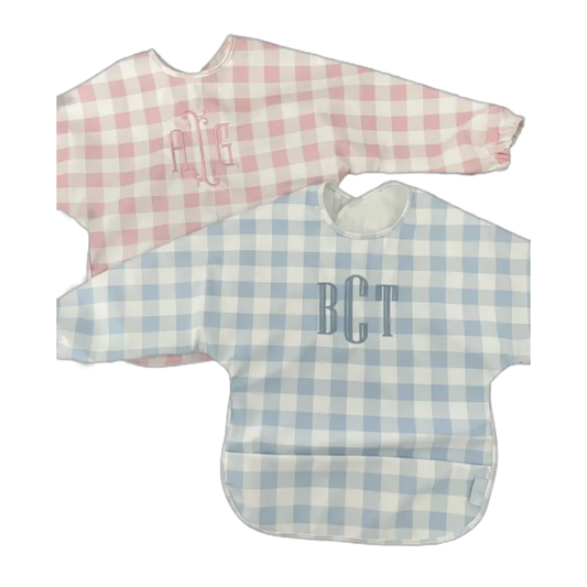 Gingham Catch All Bibs