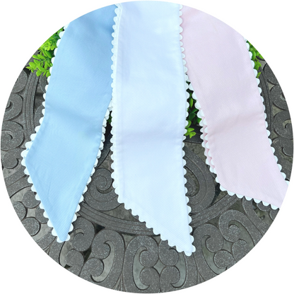 Wreath Sash: Cotton Pique w Ric Rac Trim