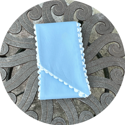 Wreath Sash: Cotton Pique w Ric Rac Trim