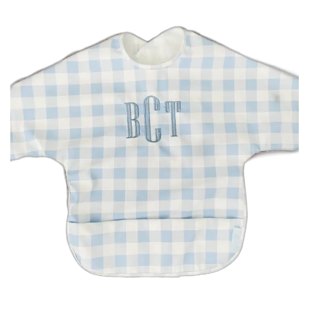 Gingham Catch All Bibs