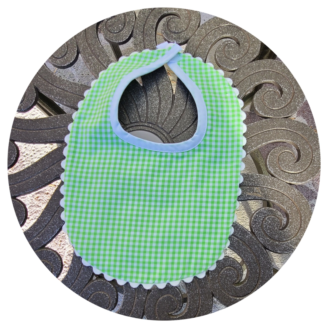 Gingham Baby Bib