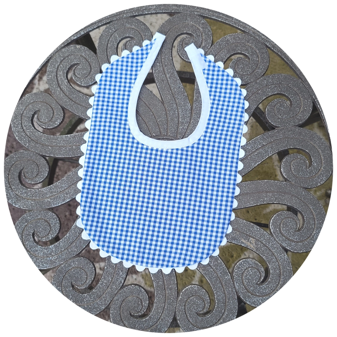 Gingham Baby Bib