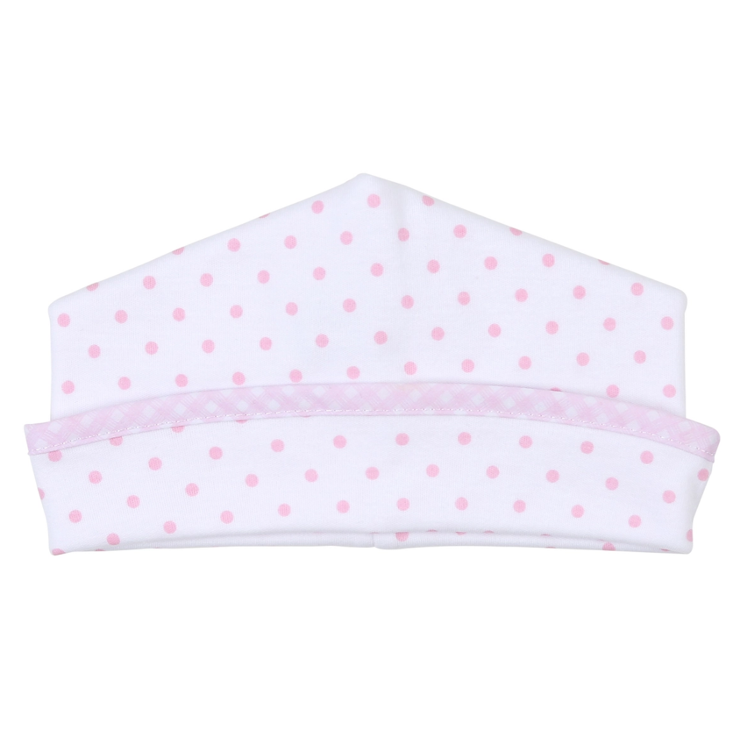 Gingham Dot Hat-Pink or Blue