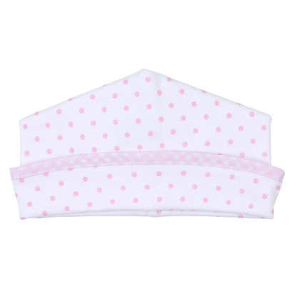 Gingham Dot Hat-Pink or Blue