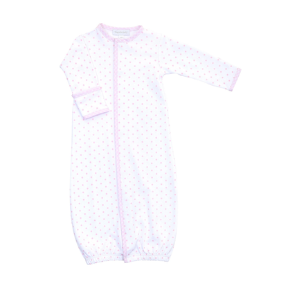 Gingham Dot Converter Gown-Pink or Blue