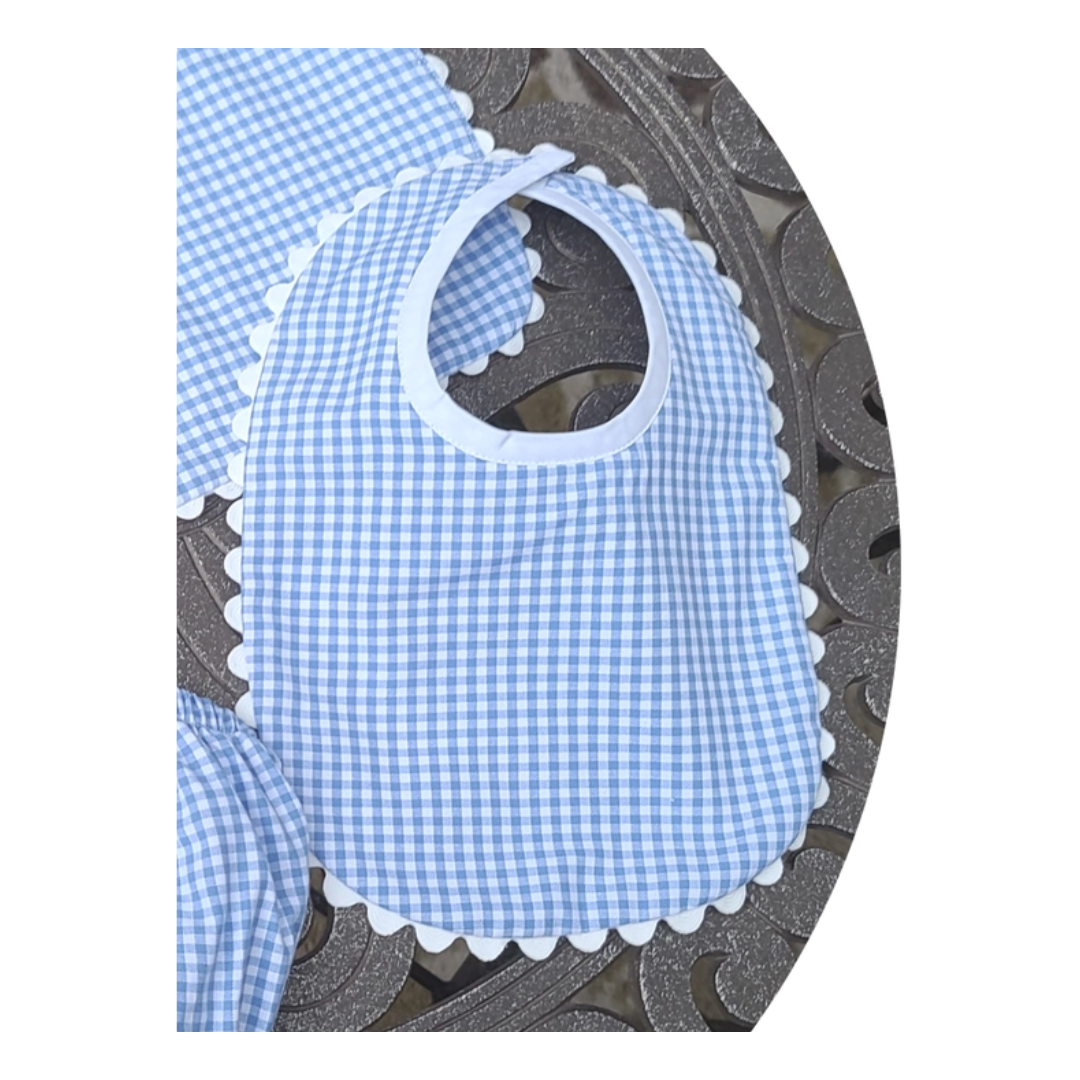 Gingham Baby Bib