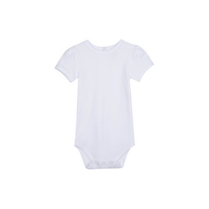 Girl's Short Sleeve Puff Sleeve Onesie