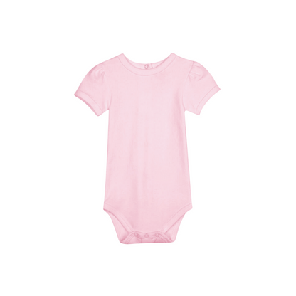 Girl's Short Sleeve Puff Sleeve Onesie