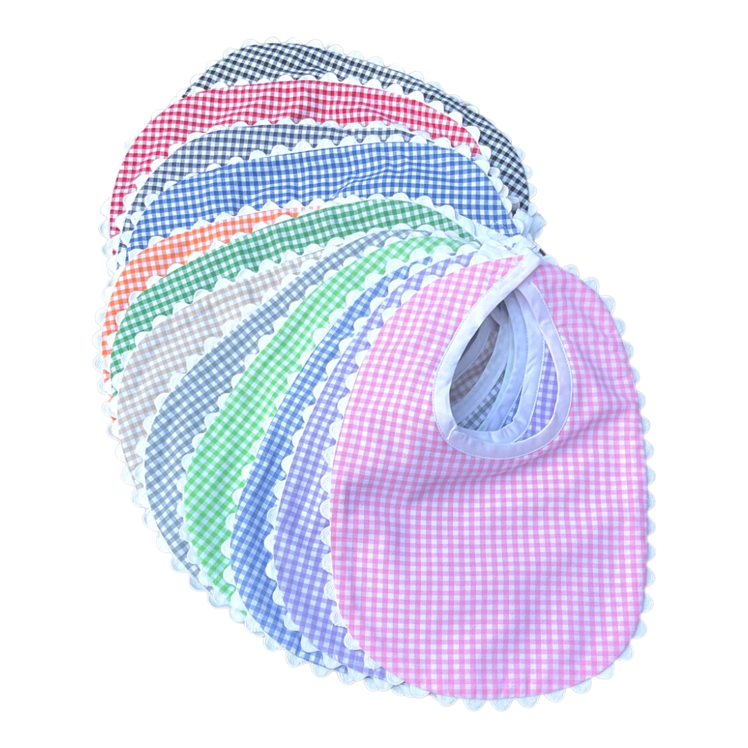 Gingham Baby Bib